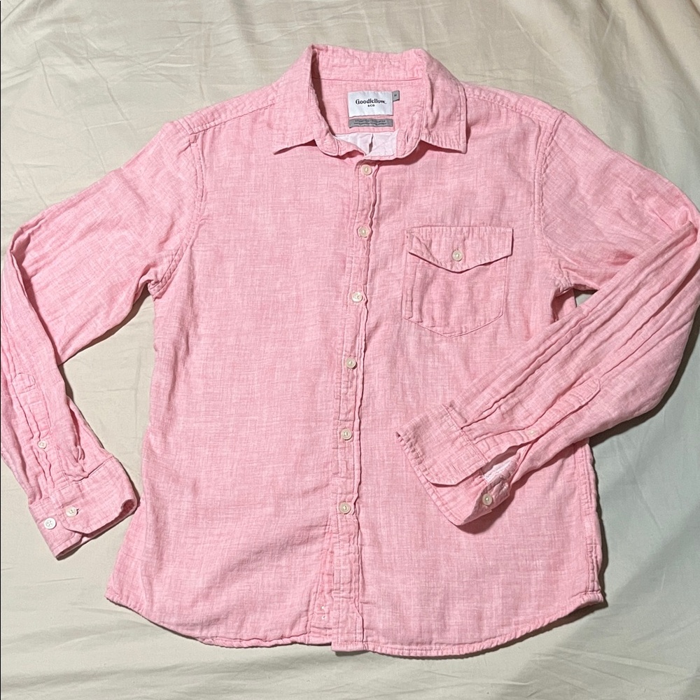 Goodfellow & Co Men's Light Pink Casual Button Down Shirt